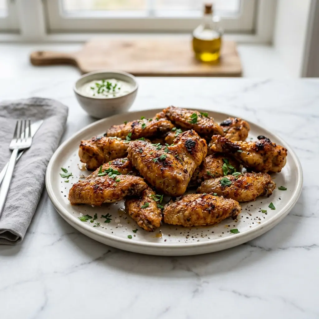 Ailes de poulet au four prêt à servir comme plat maison