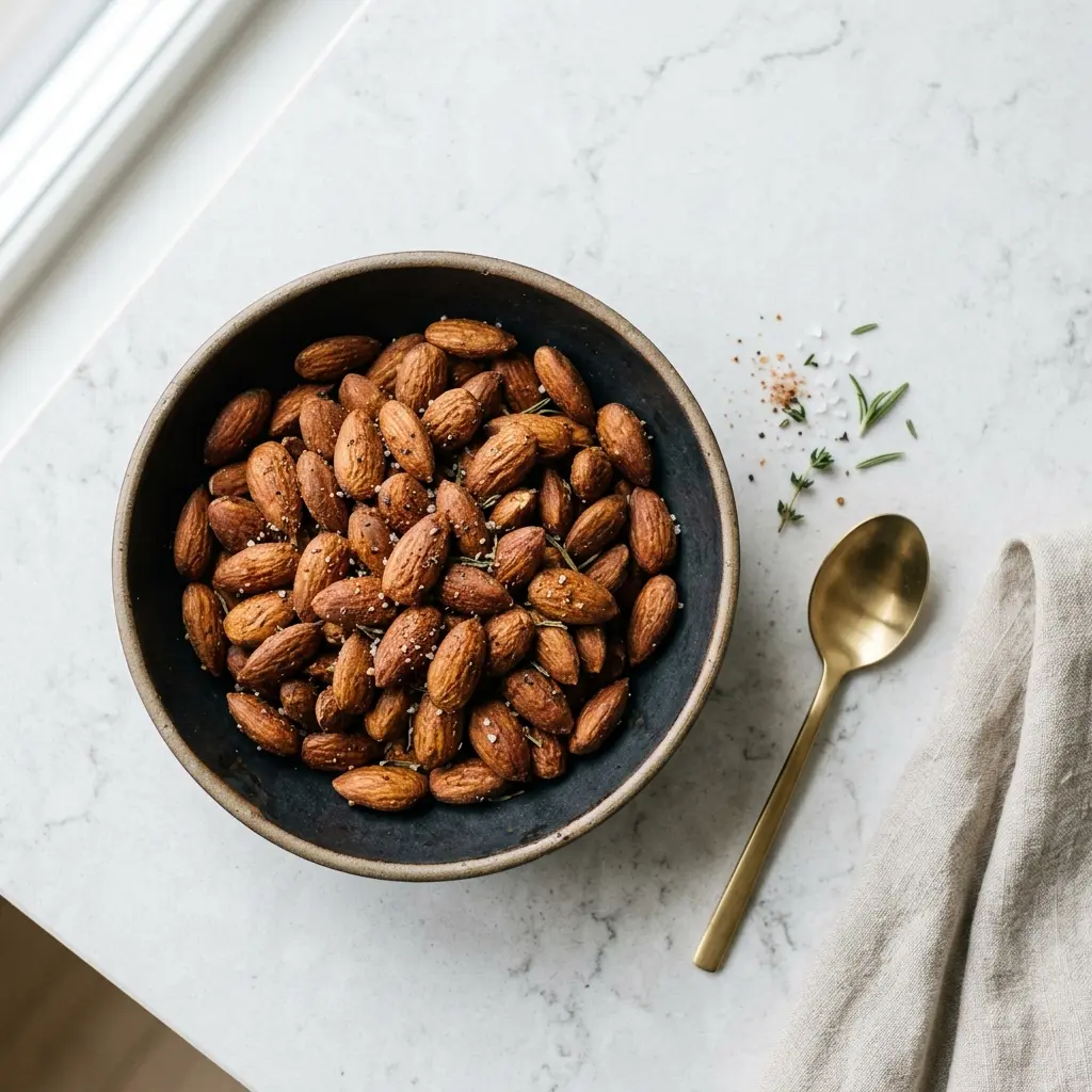 Amandes fumées prêt à servir comme plat maison