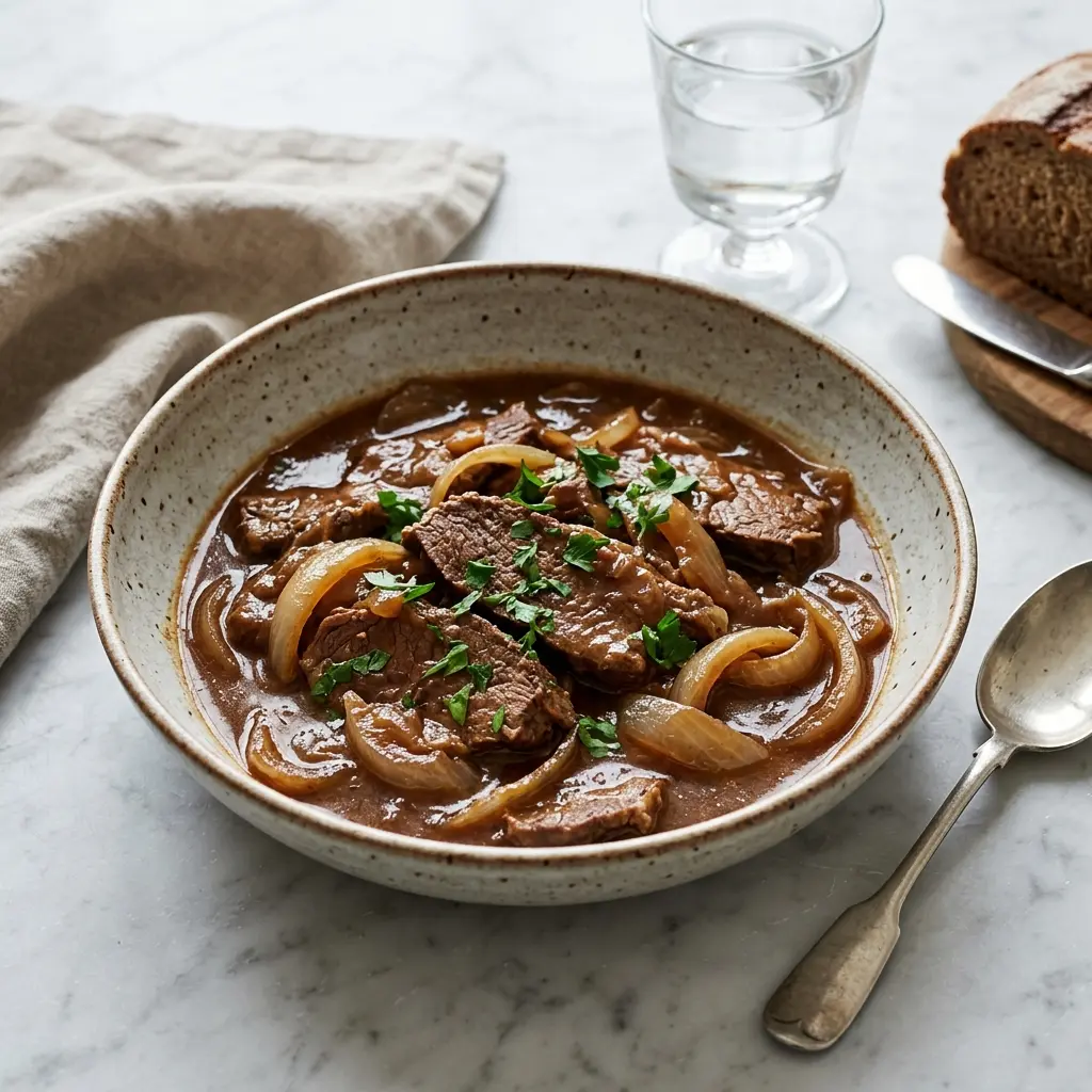 Bœuf braisé classique prêt à servir comme plat maison