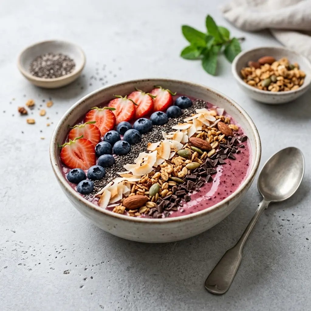 Bol de smoothie servi frais comme boisson maison
