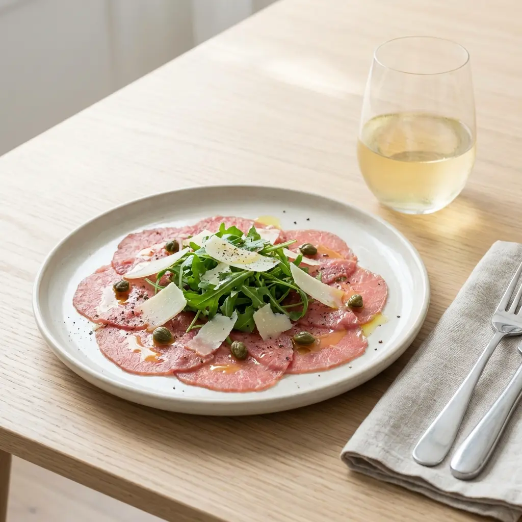 Carpaccio de veau prêt à servir comme plat maison