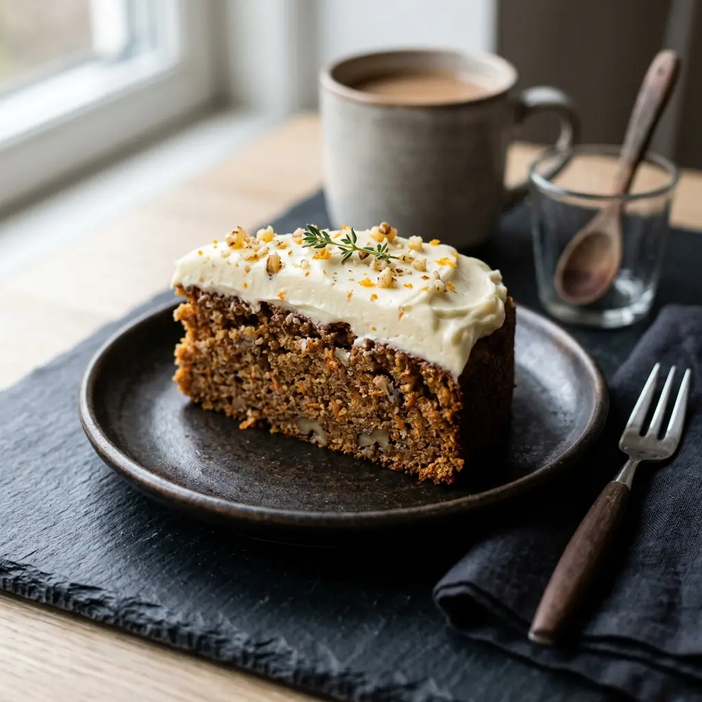 Carrot cake prêt à servir comme plat maison