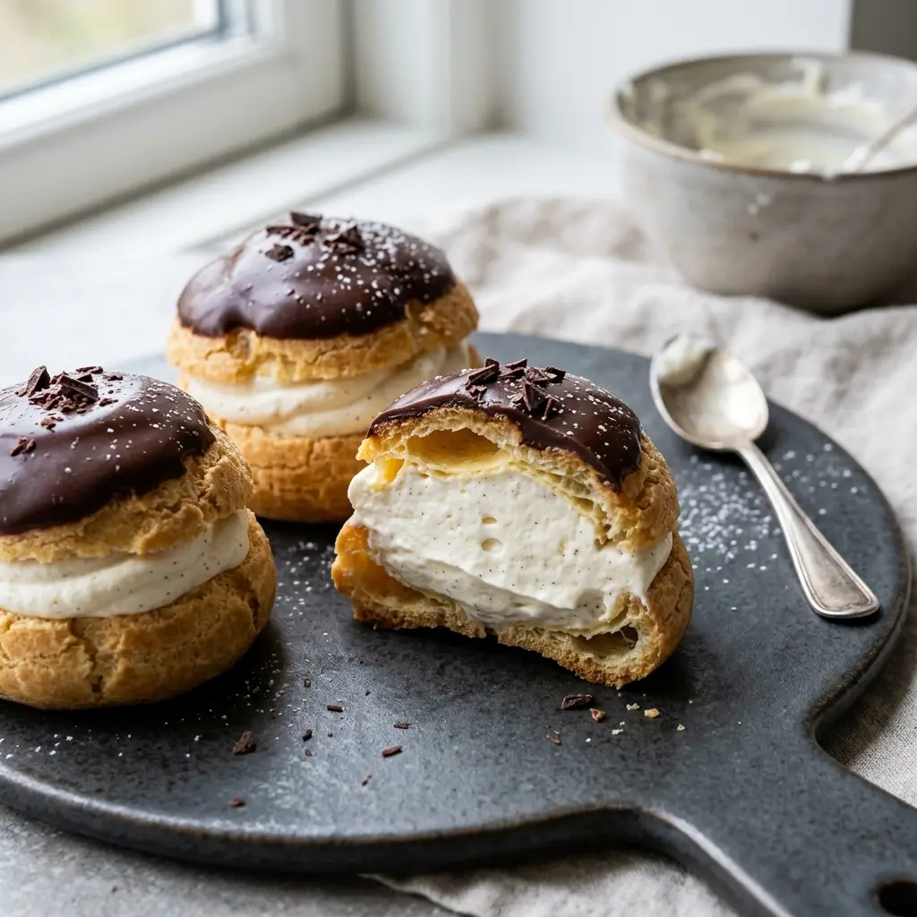Choux pâtissiers prêt à servir comme plat maison