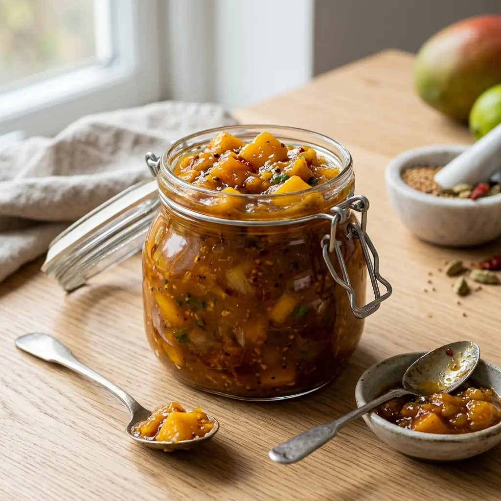 Chutney de mangue prêt à servir comme plat maison