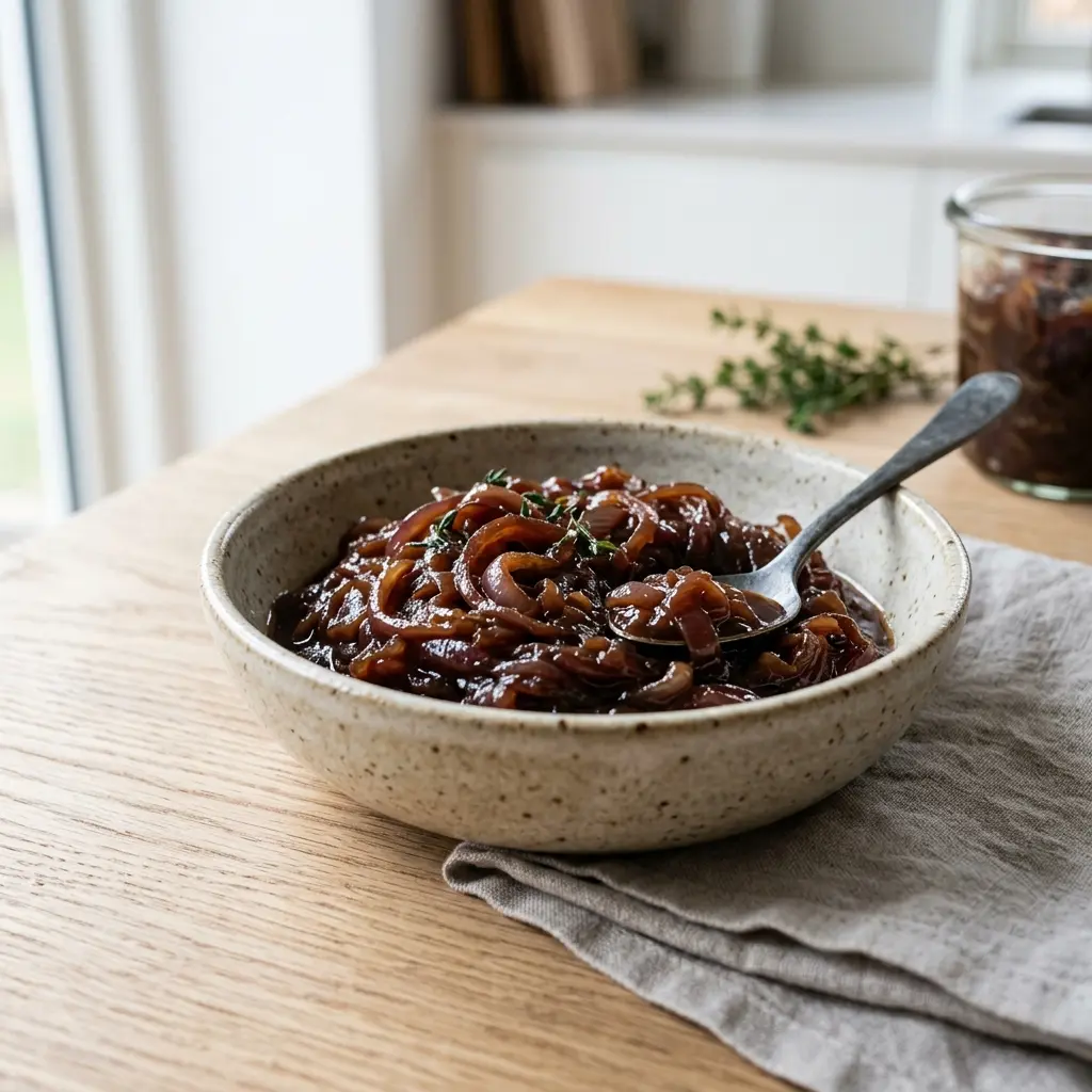 Compotée d’oignons prêt à servir comme plat maison