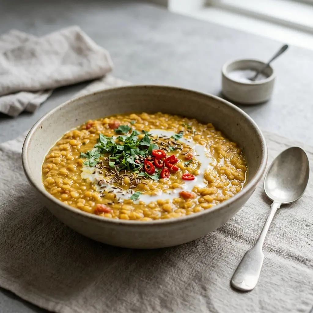 Dahl indien prêt à servir comme plat maison