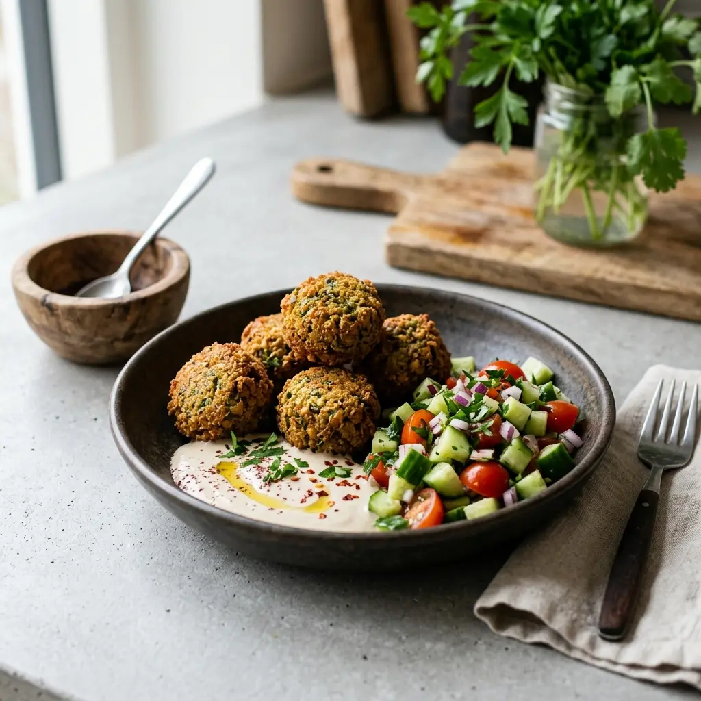 Falafel maison prêt à servir comme plat maison