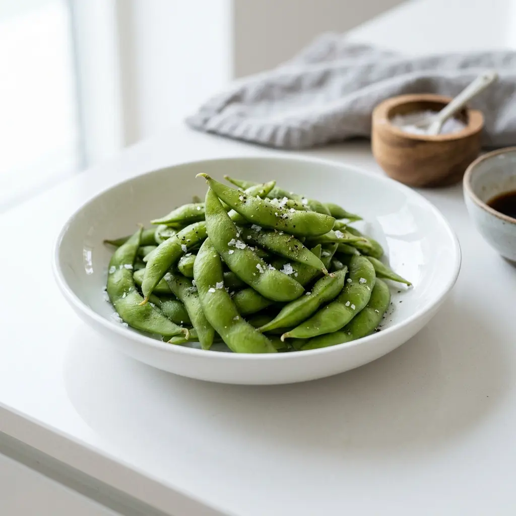 Fèves edamame prêt à servir comme plat maison