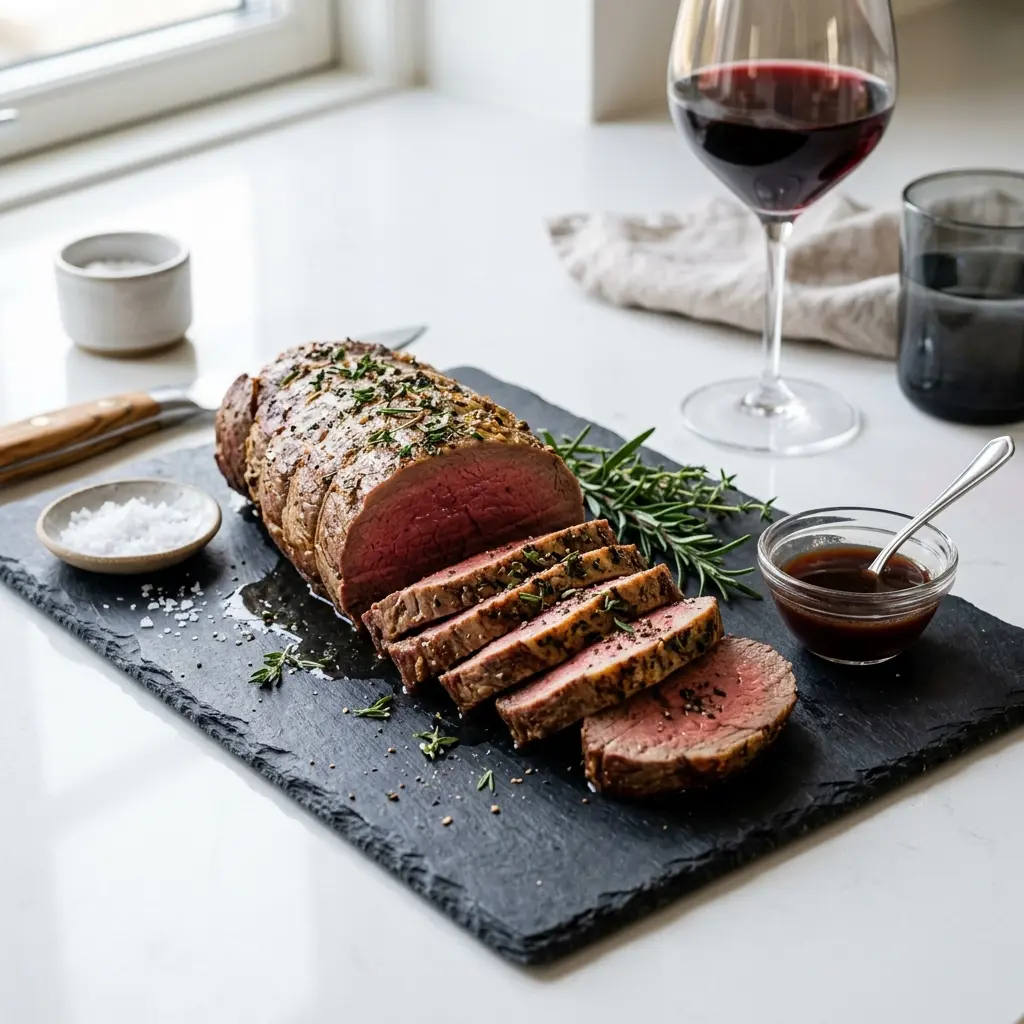 Filet de bœuf au four prêt à servir comme plat maison