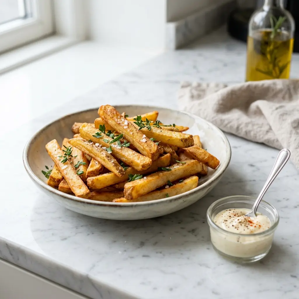 Frites maison prêt à servir comme plat maison