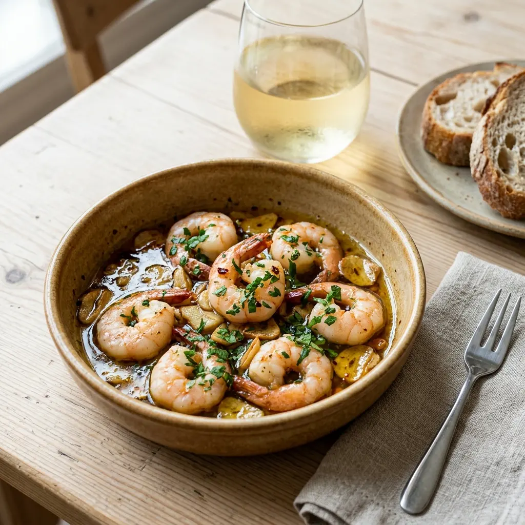Gambas al ajillo prêt à servir comme plat maison