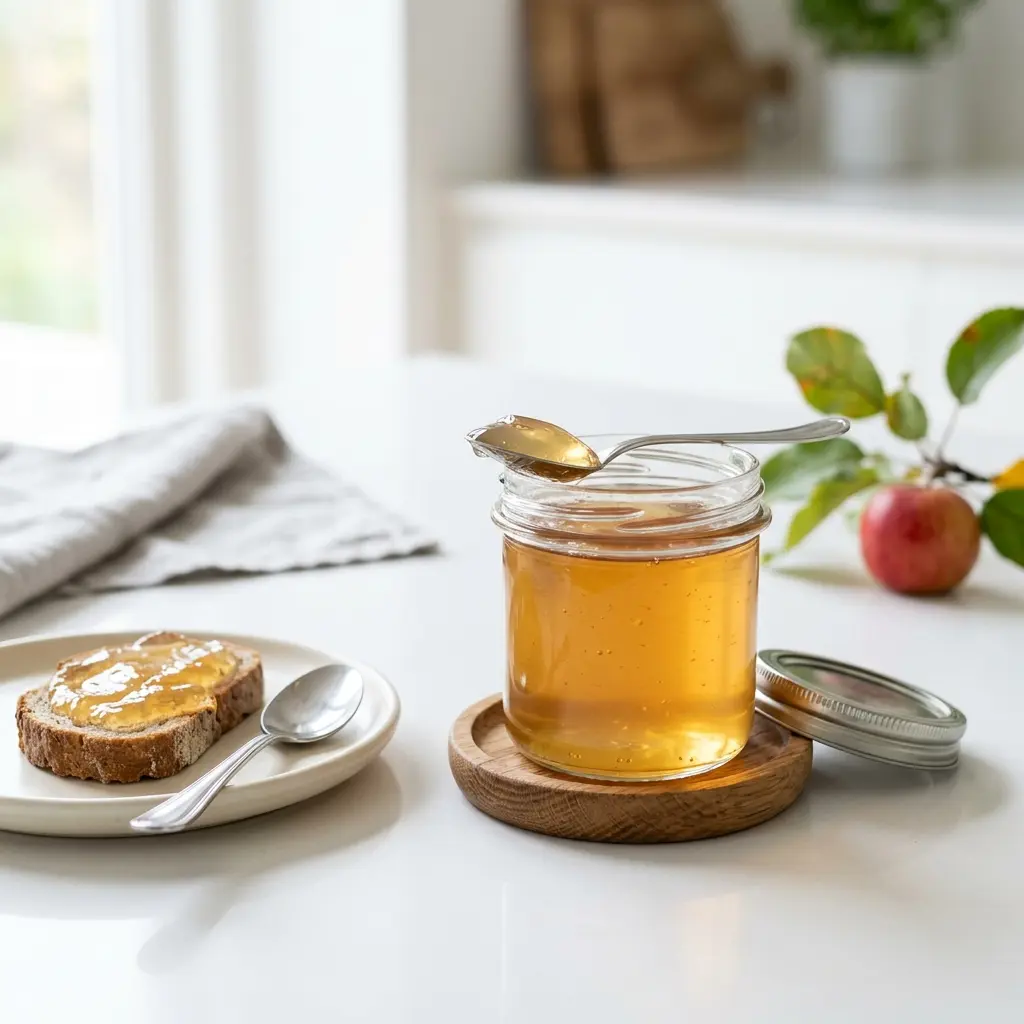 Gelée de pommes prêt à servir comme plat maison