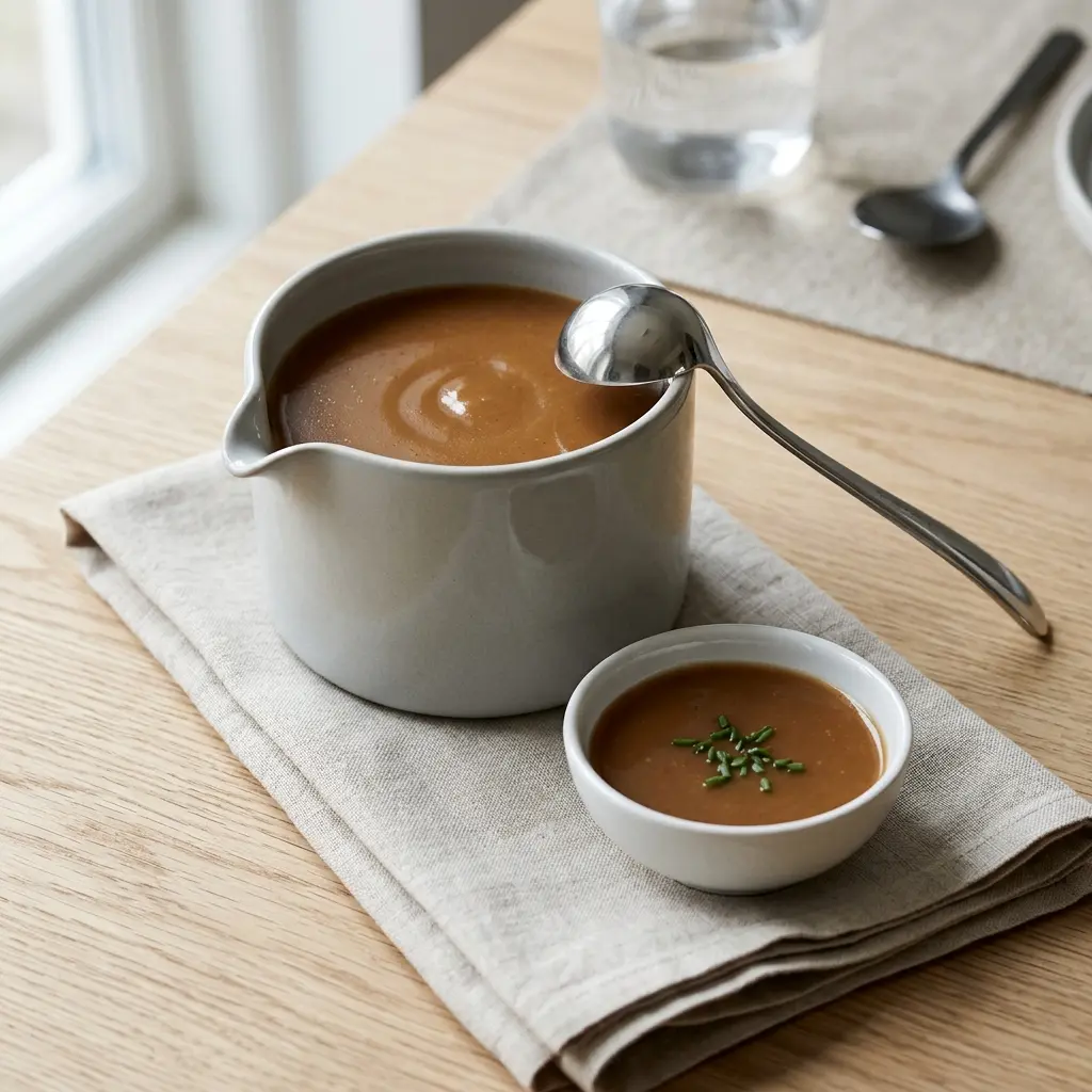 Jus de cuisson servi frais comme boisson maison