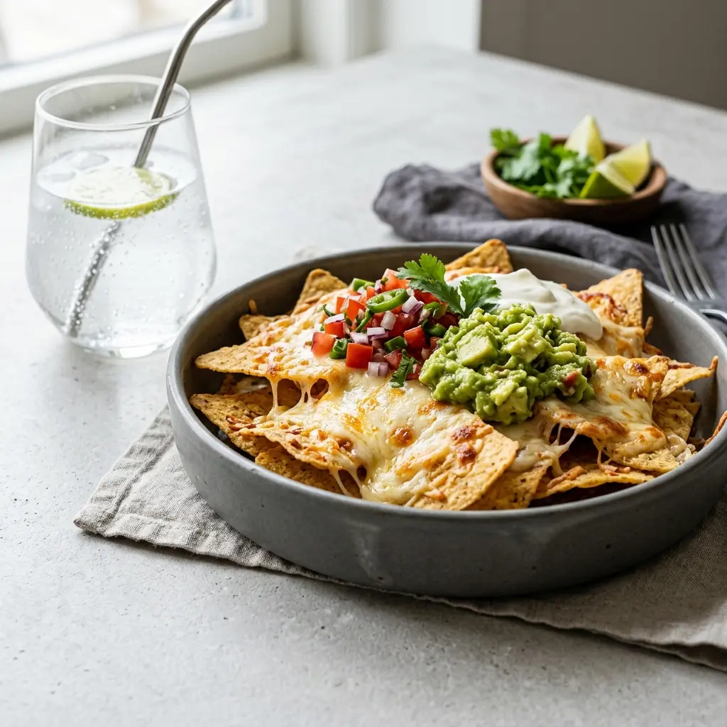 Nachos au fromage prêt à servir comme plat maison