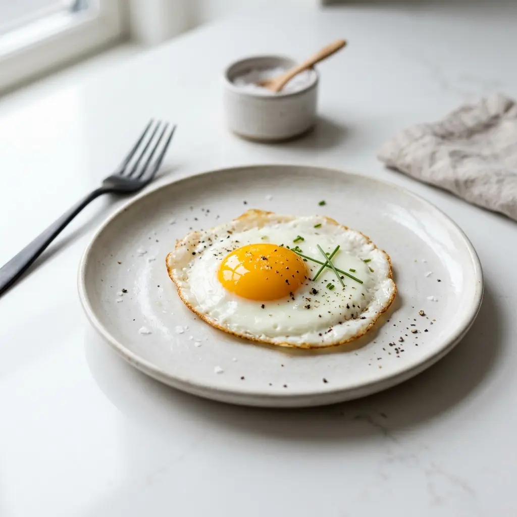 Œuf au plat prêt à servir comme plat maison