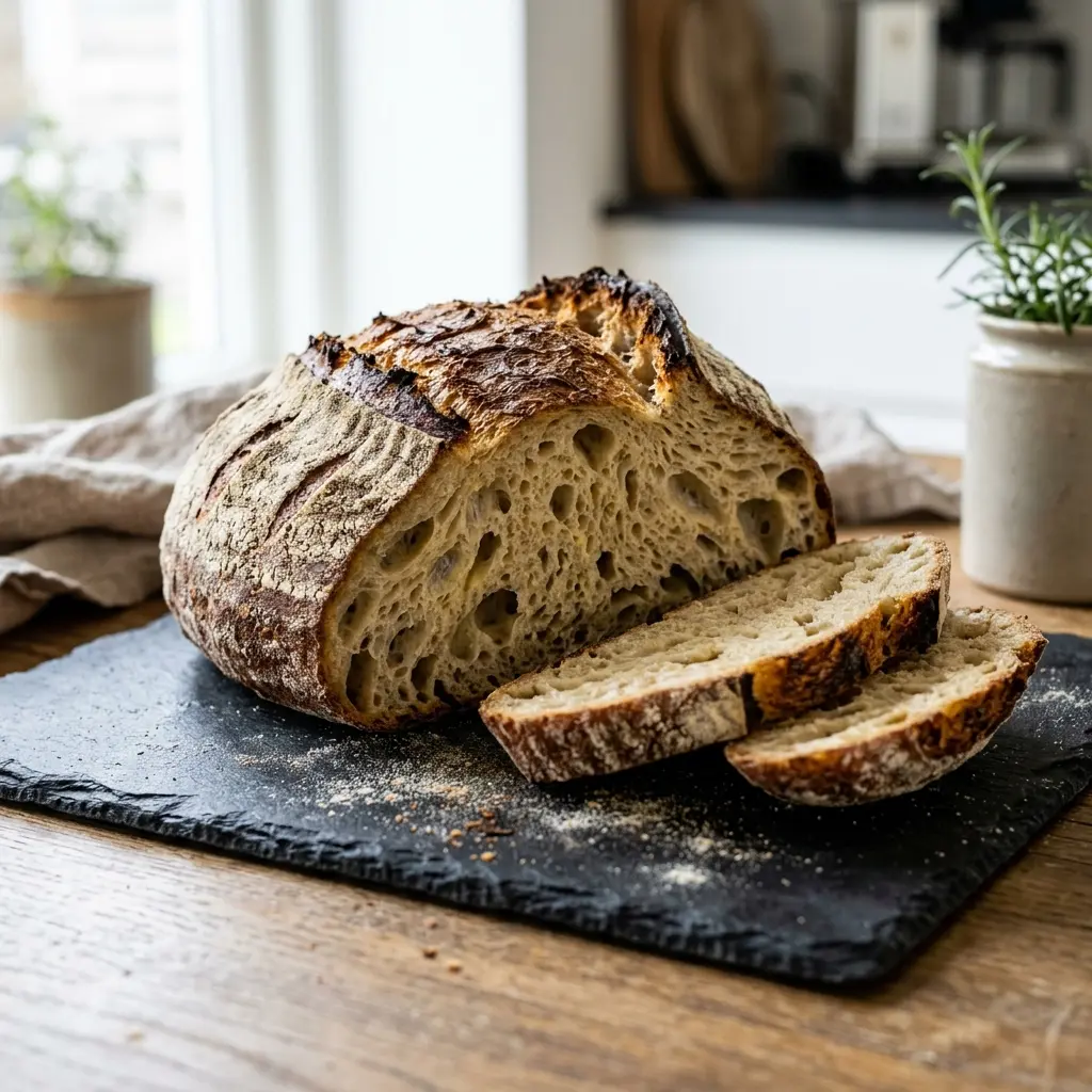Pain au levain prêt à servir comme pain, pizza ou pâte maison