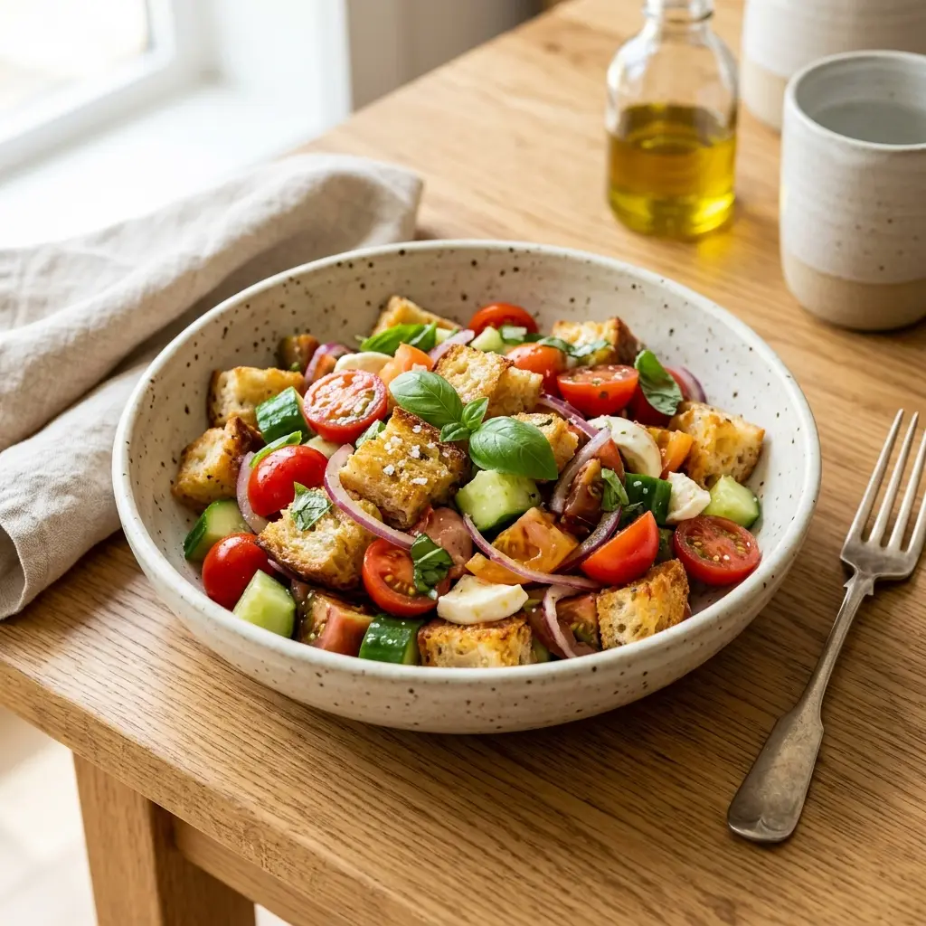 Panzanella prêt à servir comme plat maison