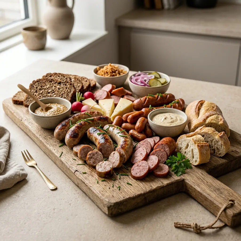 Plateau de charcuterie prêt à servir comme plat maison