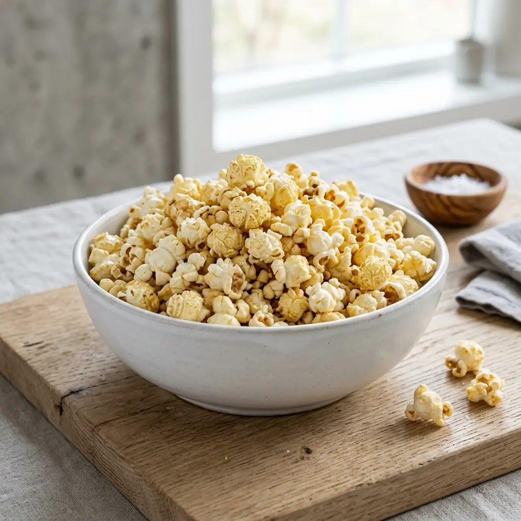 Pop-corn prêt à servir comme plat maison
