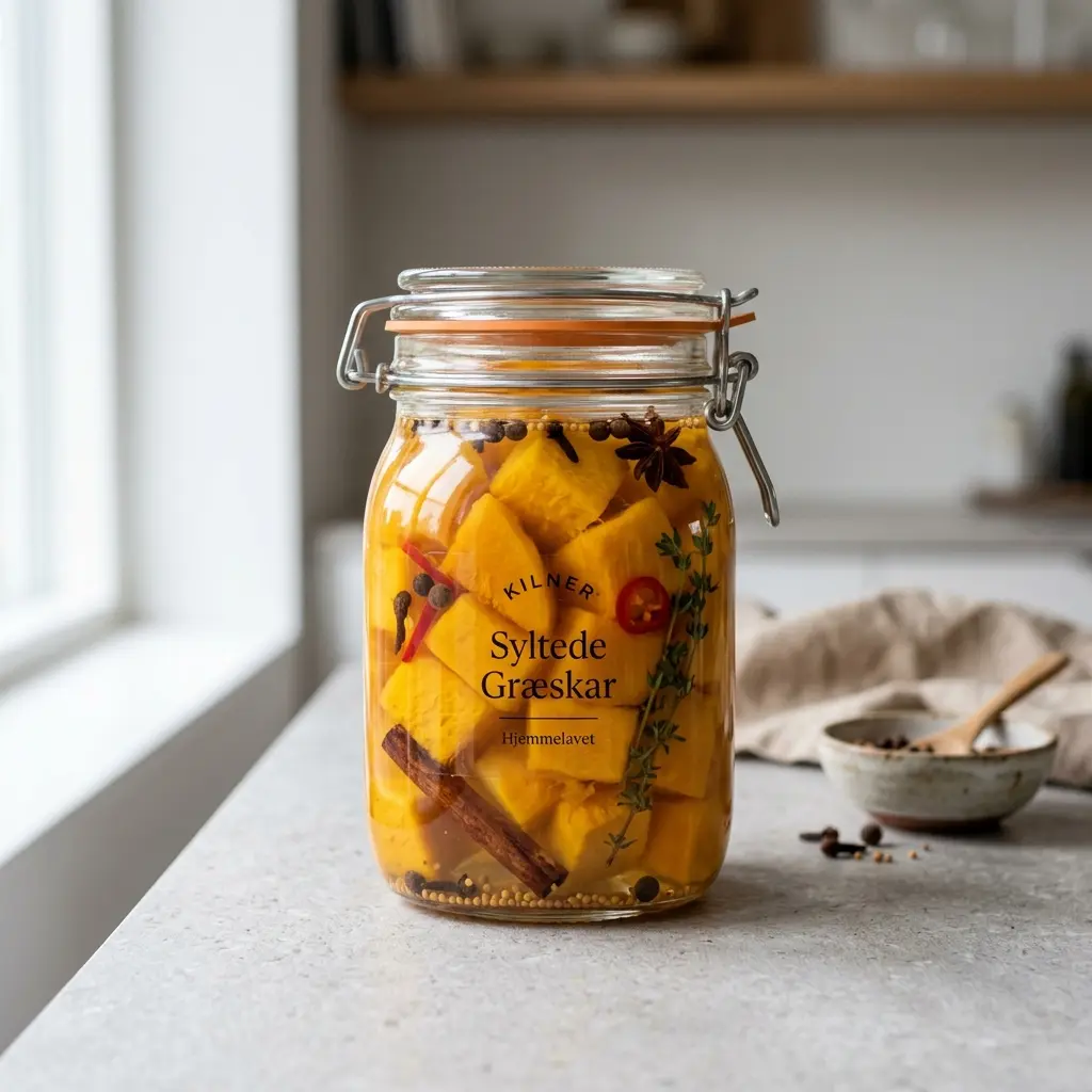 Potiron mariné prêt à servir comme plat maison