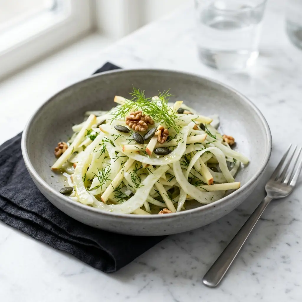 Salade de fenouil servi en salade fraîche