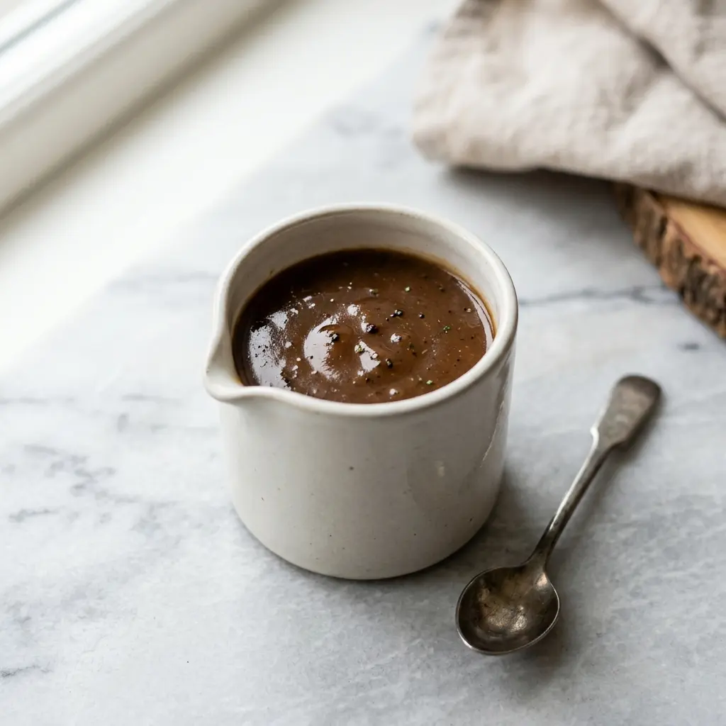 Sauce gibier présenté dans un bol comme sauce ou accompagnement