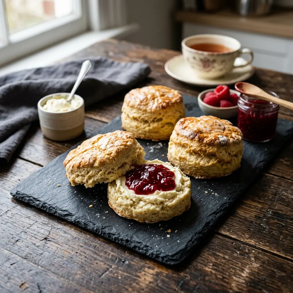 Scones prêt à servir comme plat maison