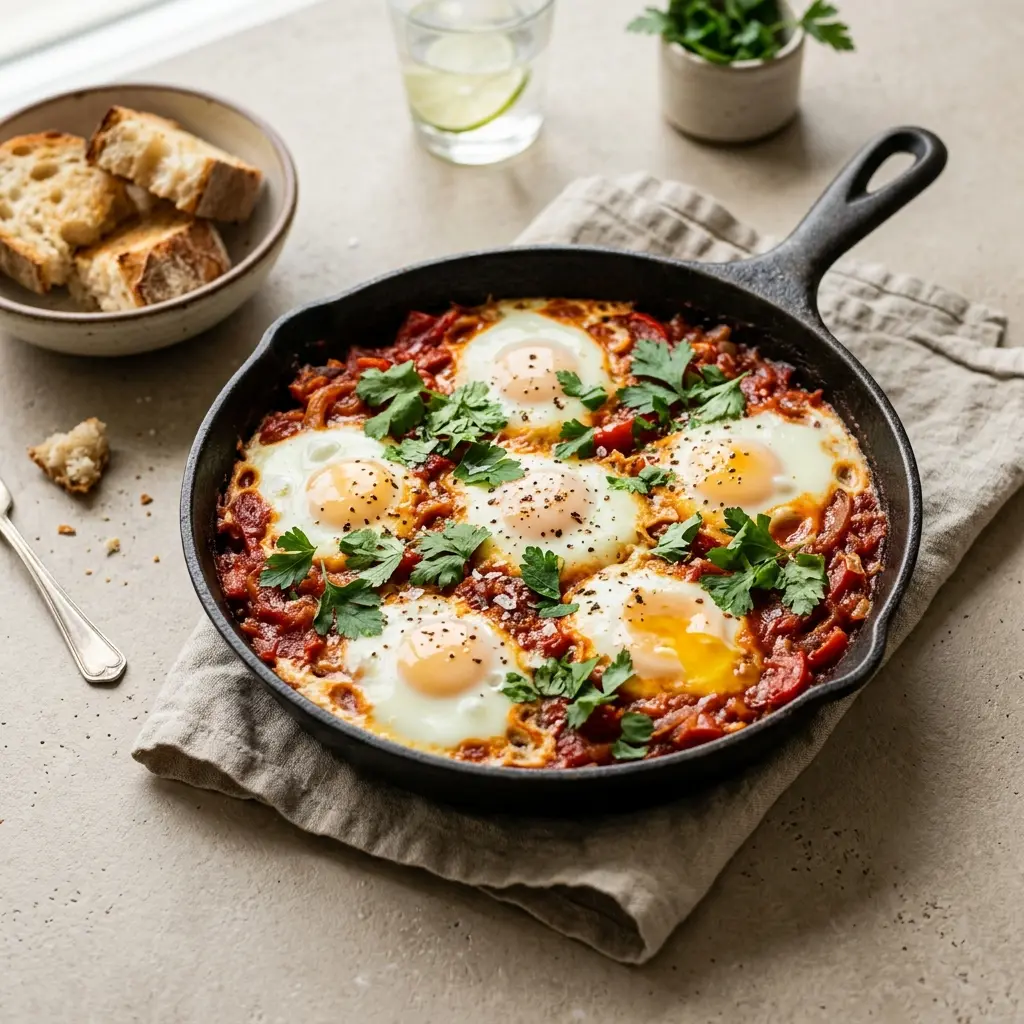 Shakshuka prêt à servir comme plat maison