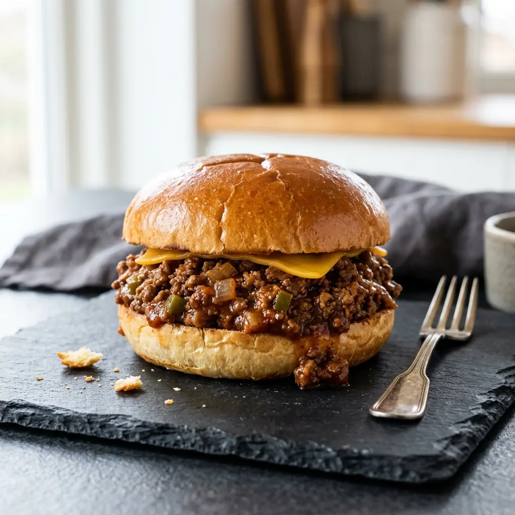 Sloppy Joe sandwich prêt à servir comme plat maison