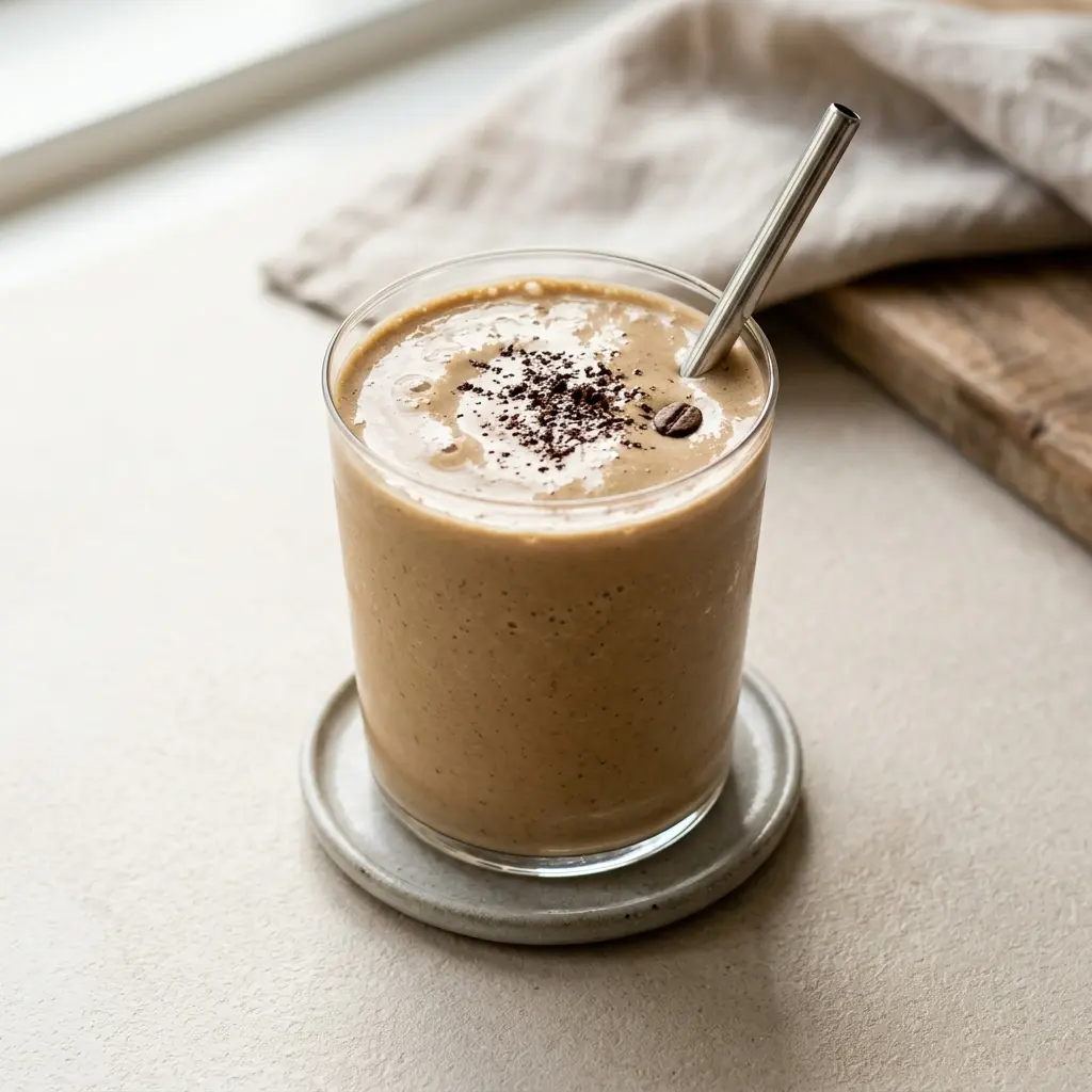 Smoothie au café servi frais comme boisson maison