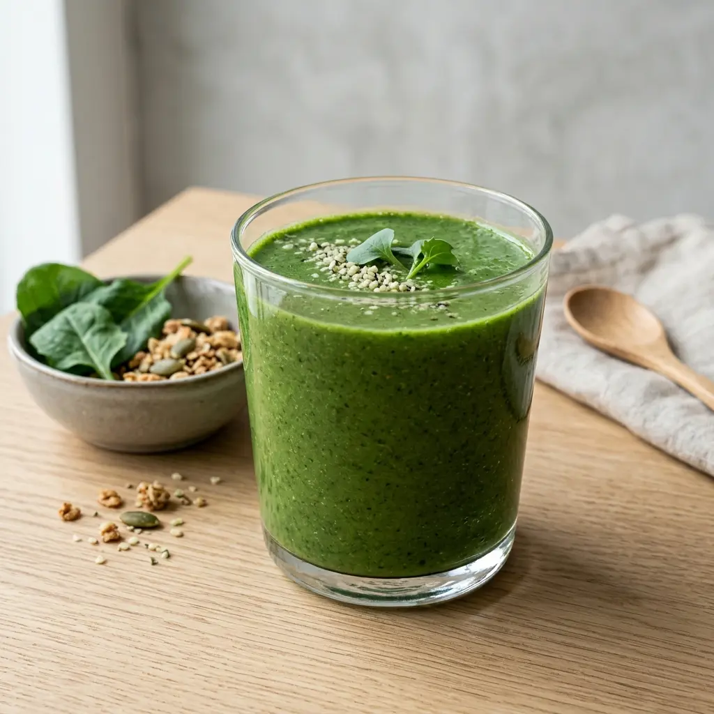 Smoothie au chou kale servi frais comme boisson maison
