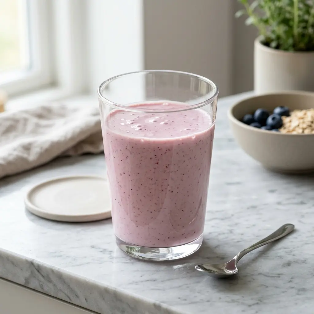 Smoothie au lait servi frais comme boisson maison