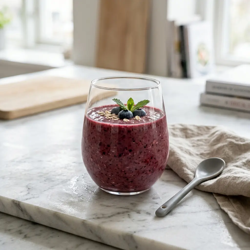 Smoothie petit-déjeuner servi frais comme boisson maison