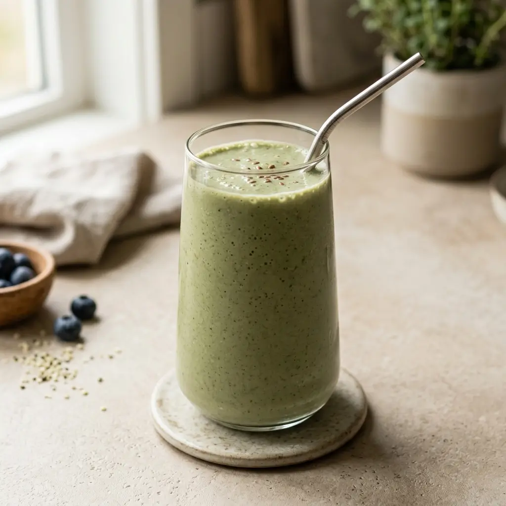 Smoothie protéiné servi frais comme boisson maison