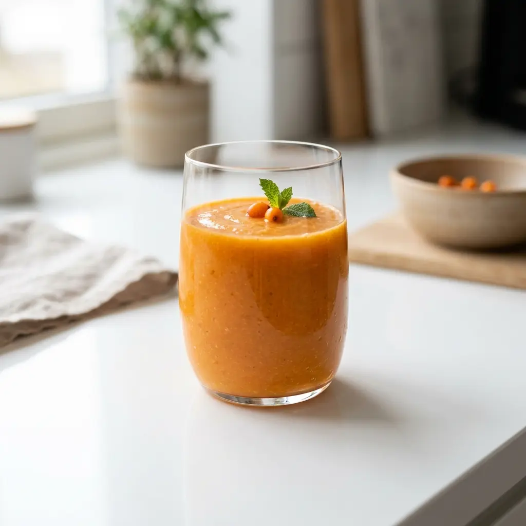 Smoothie sain servi frais comme boisson maison