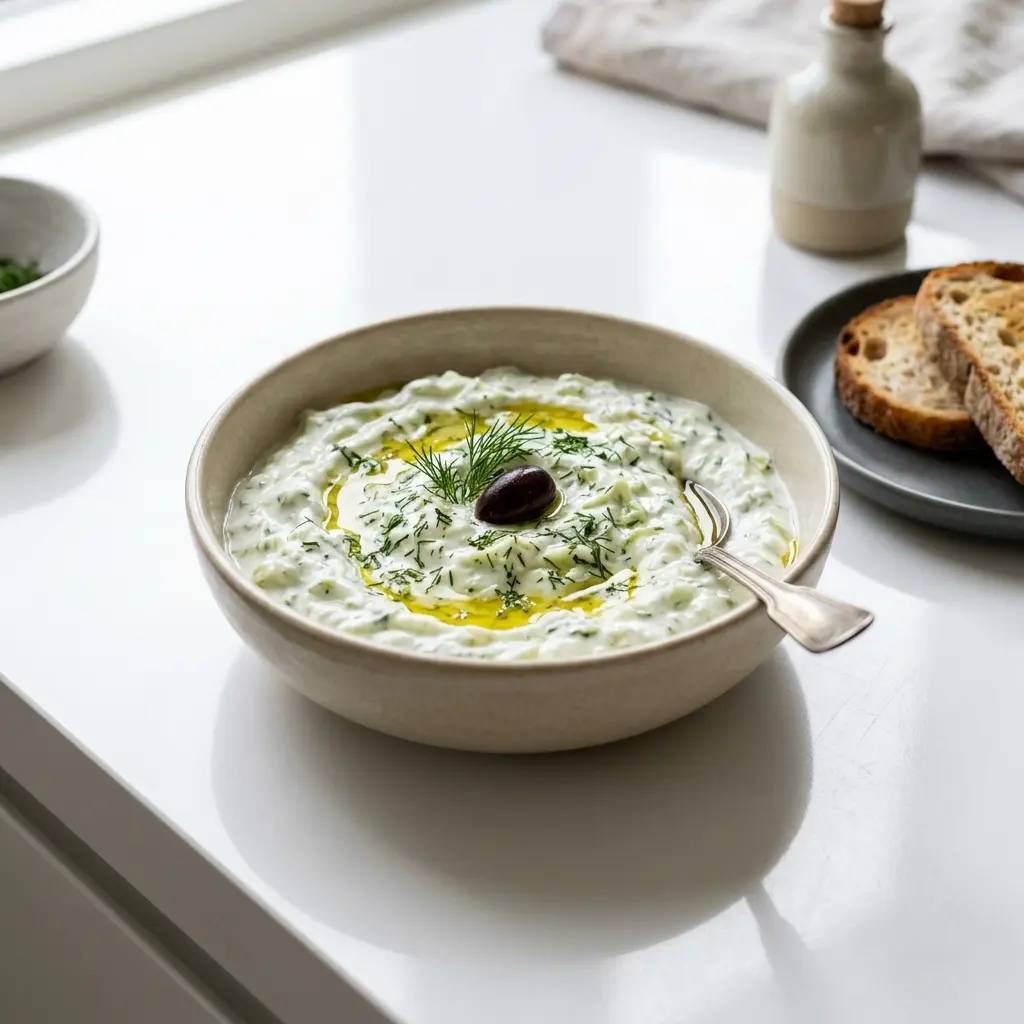 Tzatziki classique prêt à servir comme plat maison