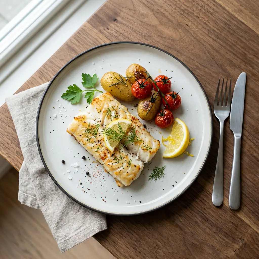 Photo de Cabillaud à l'air fryer préparé à l'air fryer