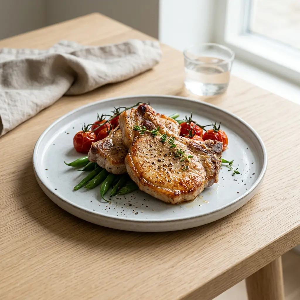 Photo de Côtes de porc à l'air fryer préparé à l'air fryer