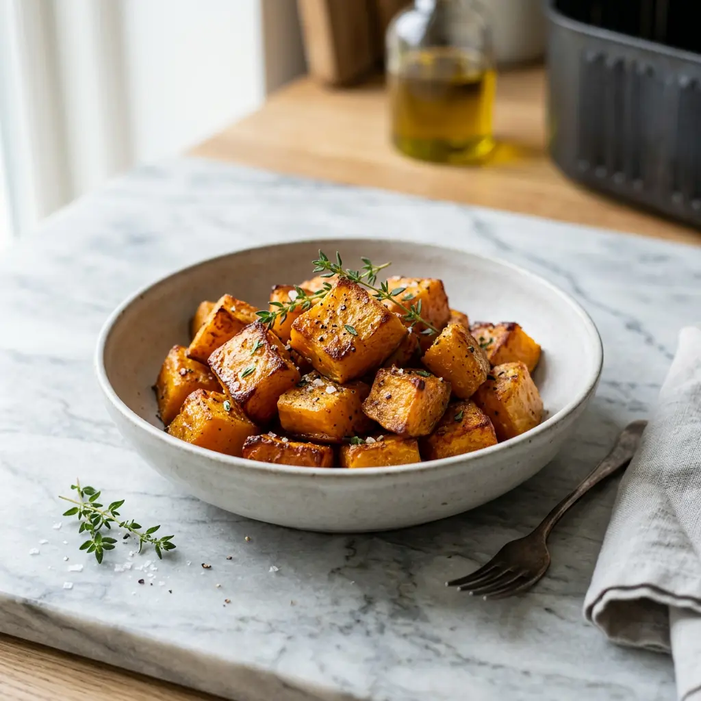 Photo de Courge à l'air fryer préparé à l'air fryer