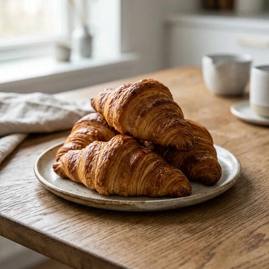 Photo de Croissants surgelés à l'air fryer préparé à l'air fryer