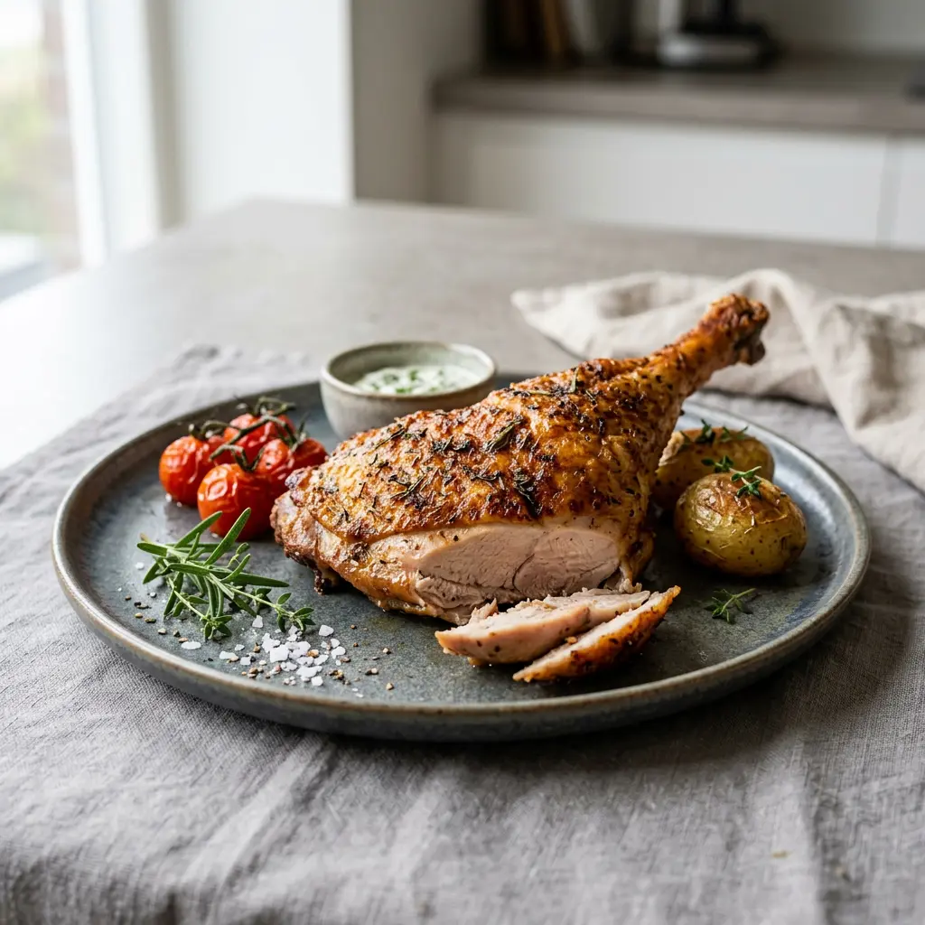 Photo de Cuisse de dinde à l'air fryer préparé à l'air fryer
