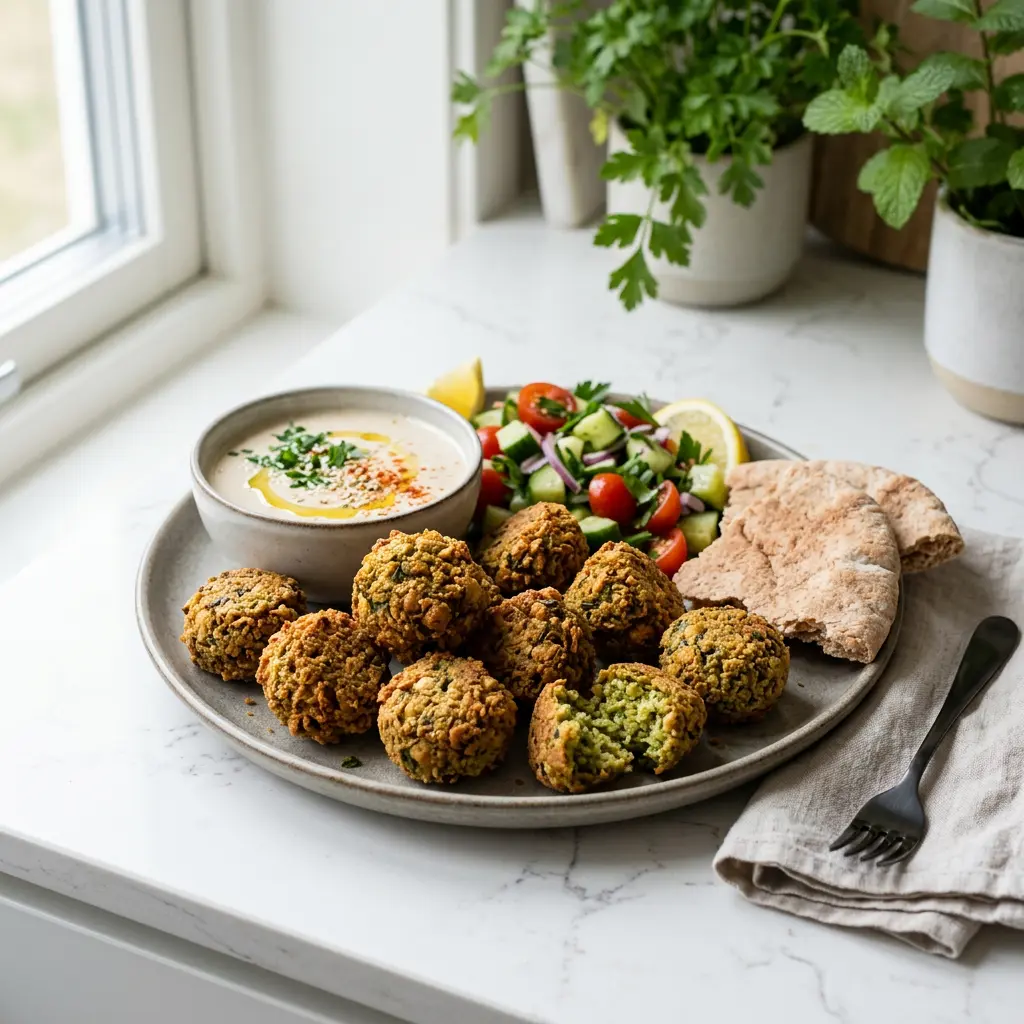 Photo de Falafels à l'air fryer préparé à l'air fryer
