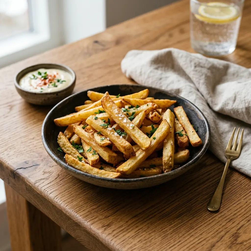 Photo de Frites à l'air fryer préparé à l'air fryer