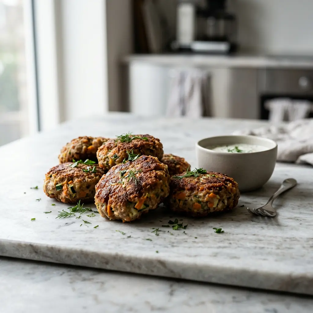Photo de Galettes de légumes à l'air fryer préparé à l'air fryer
