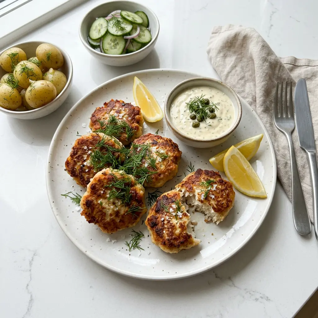 Photo de Galettes de poisson à l'air fryer préparé à l'air fryer