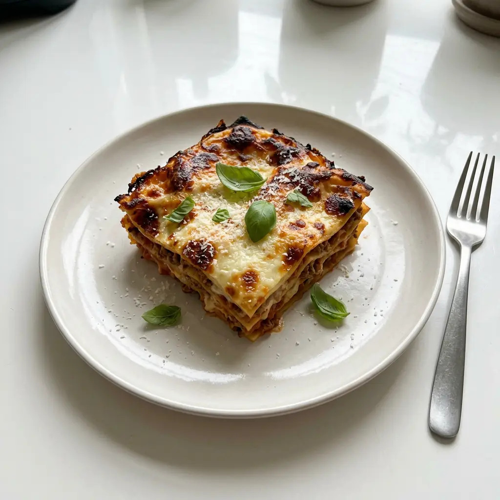 Photo de Lasagnes surgelées à l'air fryer préparé à l'air fryer