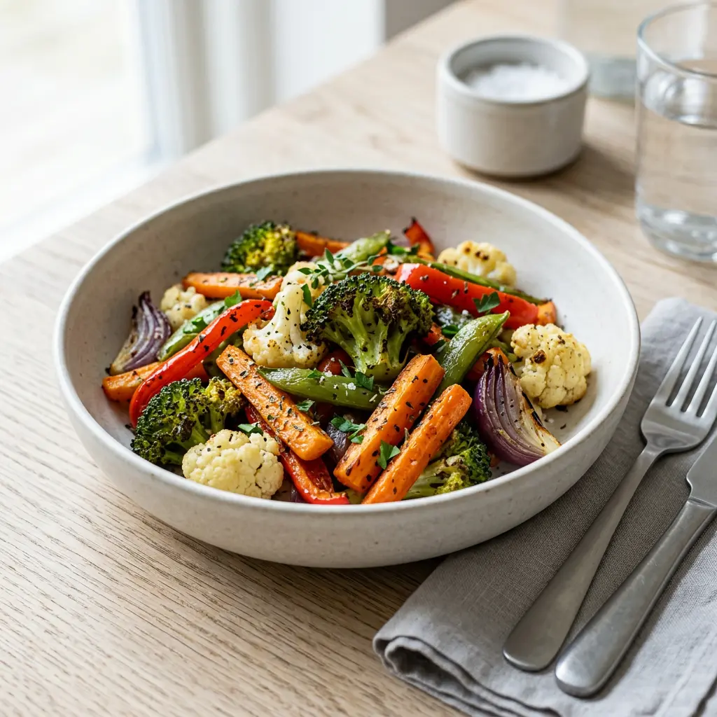 Photo de Légumes surgelés à l'air fryer préparé à l'air fryer