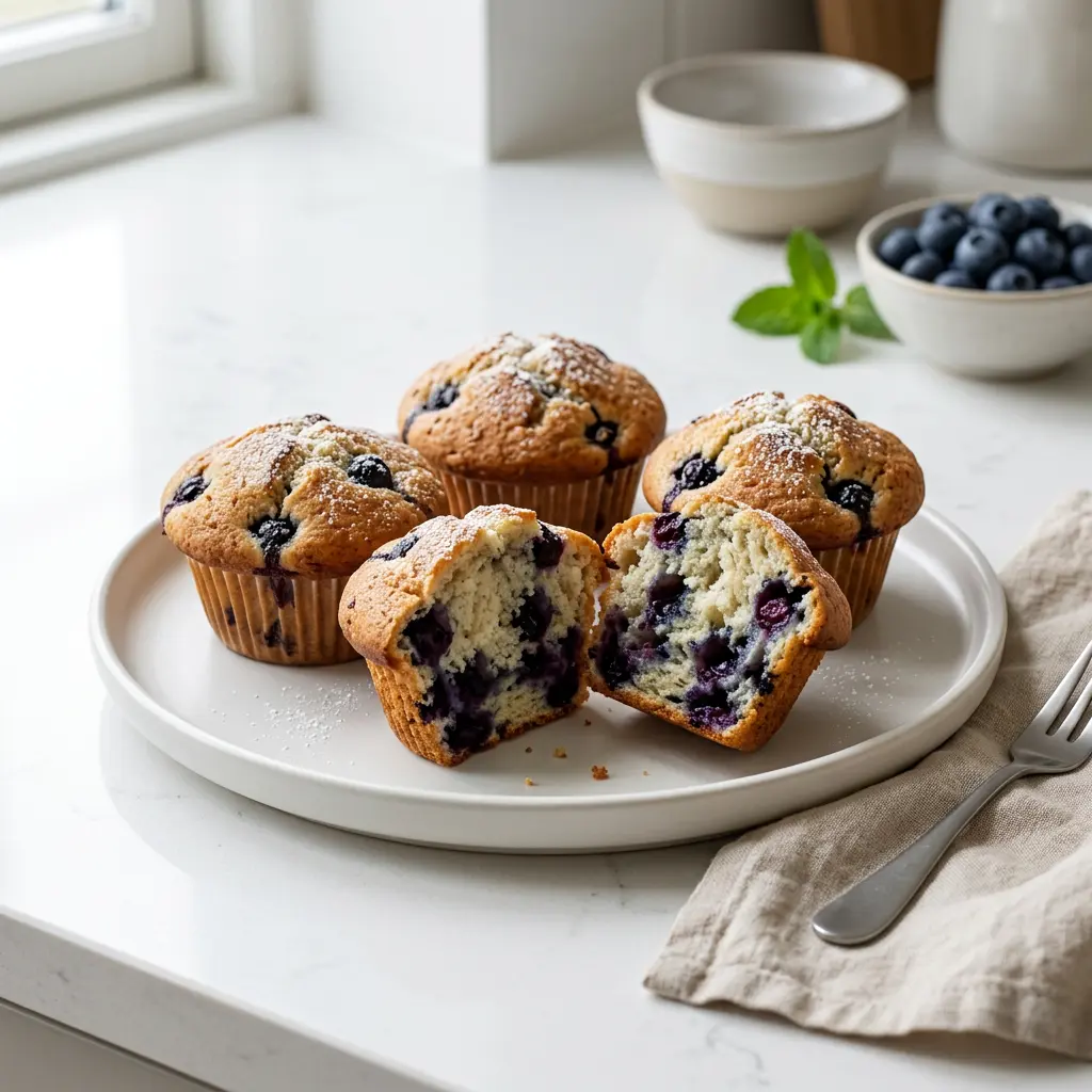 Photo de Muffins aux myrtilles à l'air fryer préparé à l'air fryer