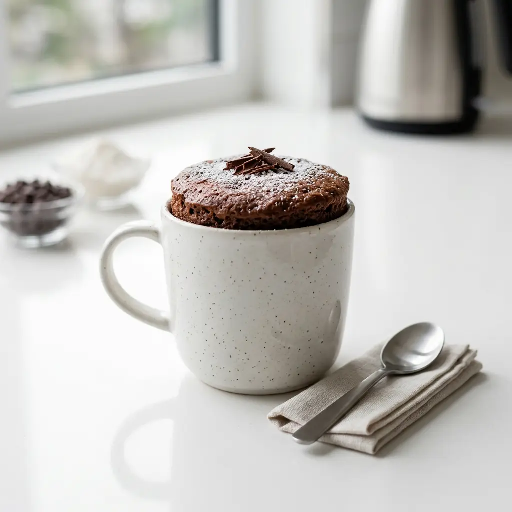 Photo de Mug cake à l'air fryer préparé à l'air fryer