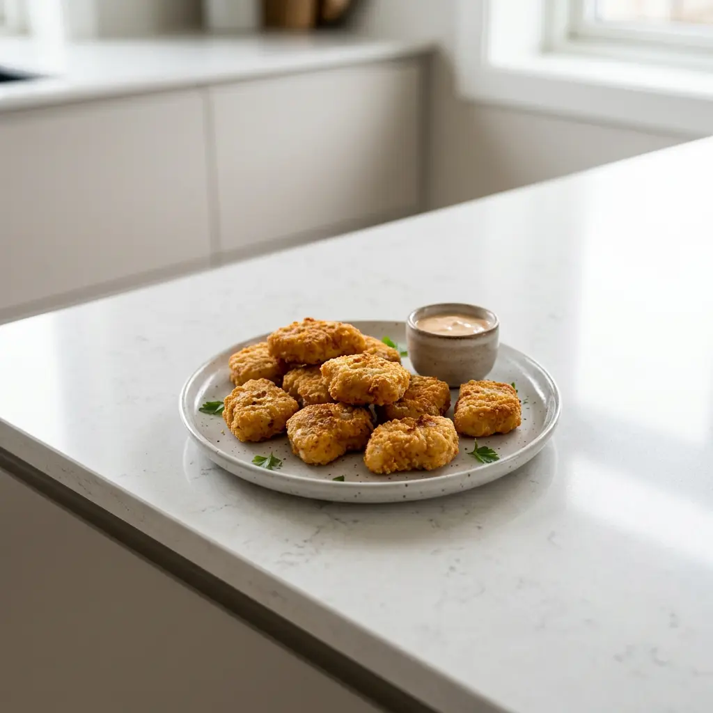 Photo de Nuggets de poulet à l'air fryer préparé à l'air fryer